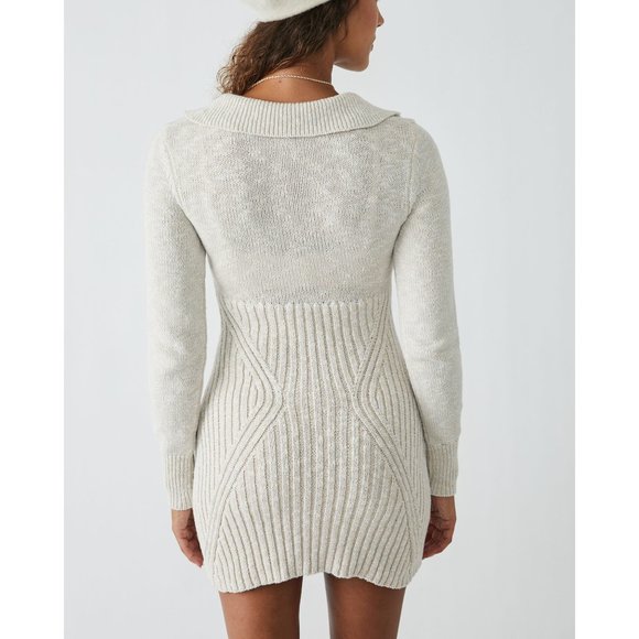 🌺 FREE PEOPLE Mont Blanc Mini Dress / Tan - Picture 4 of 8